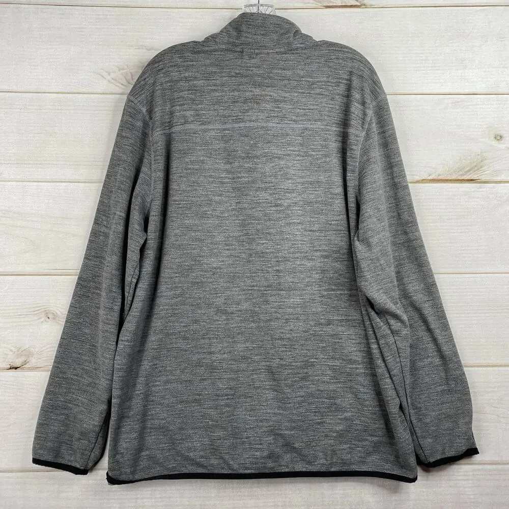Avalanche Mens Top Sz XL Gray Heather 1/4 Zip Pullover Mock Neck Active Outdoor